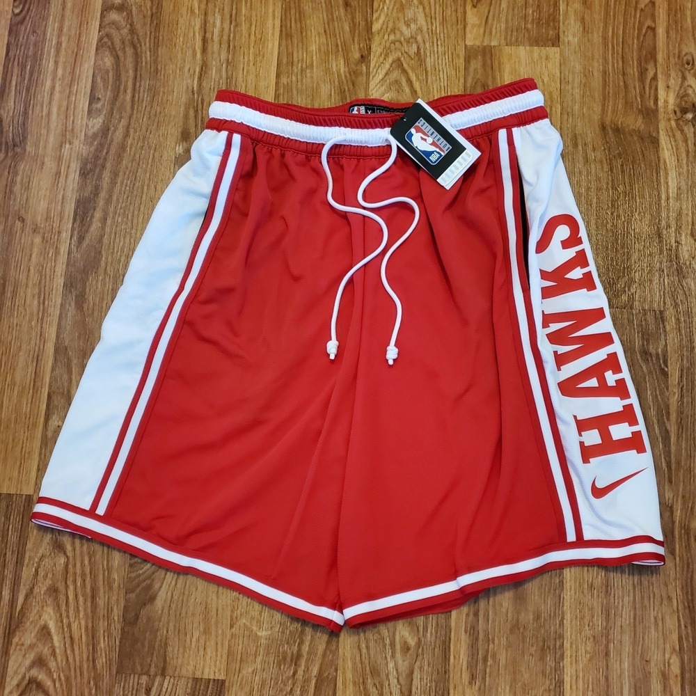 Nike Atlanta Hawks Shorts Men XL-Tall Red NBA Authentics Dri-Fit Player‎ Issue